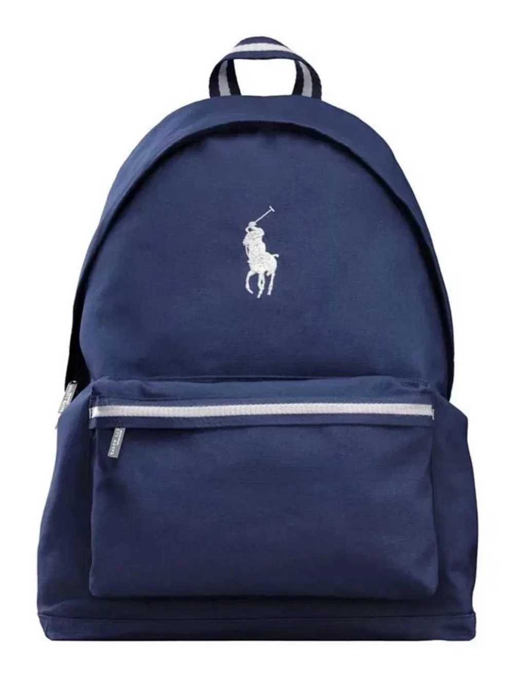 Polo Ralph Lauren Backpack Navy Blue Logo Zip Pocket NWT